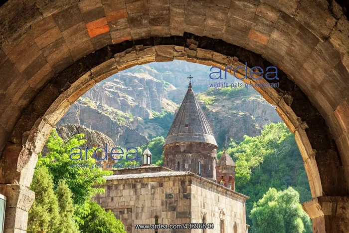 : Armenia, Ararat Province. Geghard Monastery. Arch : Armenia, Ararat Province. Geghard Monastery. Arch