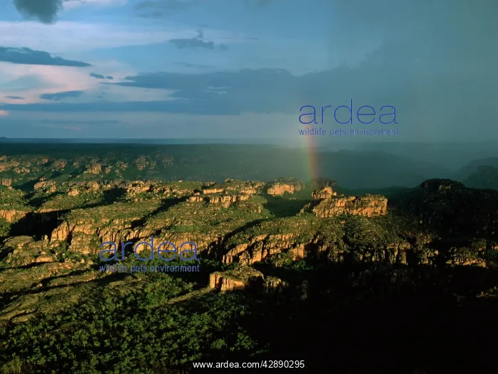 : Arnhemland Escarpment - with tropical rain storm : Arnhemland Escarpment - with tropical rain storm