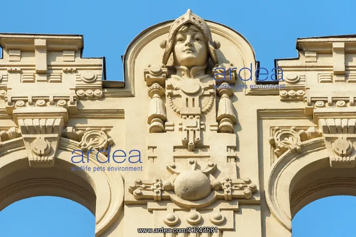 : Art Nouveau building on Alberta Street in central : Art Nouveau building on Alberta Street in central