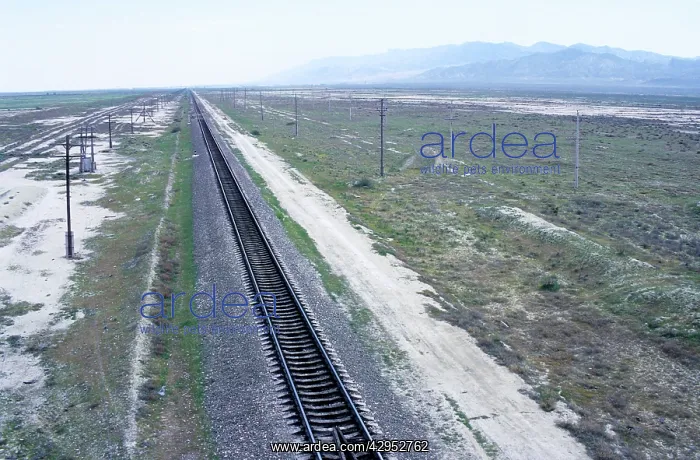 : Ashgabad - Krasnovodsk railway - goes across the : Ashgabad - Krasnovodsk railway - goes across the