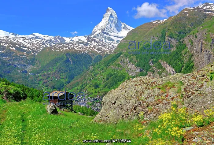  : Attic in the hamlet Ried with Matterhorn 4478m