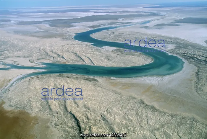 : Australia - Warburton River entering Lake Eyre : Australia - Warburton River entering Lake Eyre