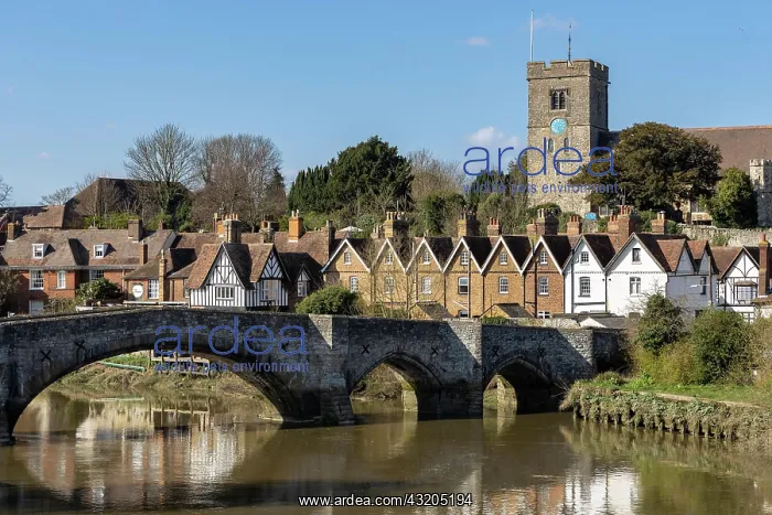 : AYLESFORD, KENT / UK - MARCH 24 : View of the 14th : AYLESFORD, KENT / UK - MARCH 24 : View of the 14th