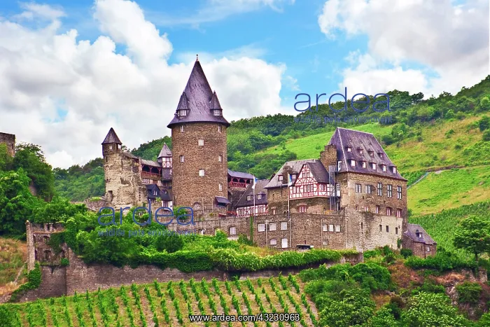: Bacharach, Germany, Stahleck Castle, Schloss : Bacharach, Germany, Stahleck Castle, Schloss