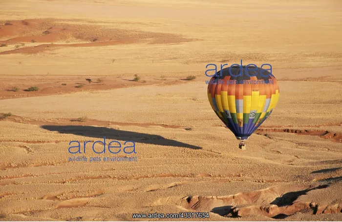 : Balloon Safari - the balloon over eroded landscape : Balloon Safari - the balloon over eroded landscape