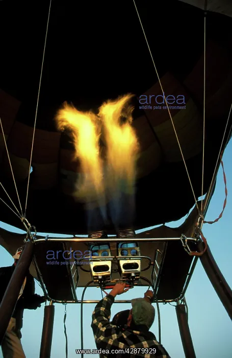 : Balloon Safari, Namibia - Shortly before take-off : Balloon Safari, Namibia - Shortly before take-off