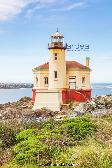 : Bandon, Oregon, USA. The Coquille River Lighthouse : Bandon, Oregon, USA. The Coquille River Lighthouse