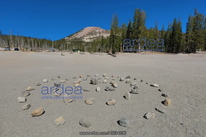 : Barren Landscape and circles of stones near Horseshoe : Barren Landscape and circles of stones near Horseshoe