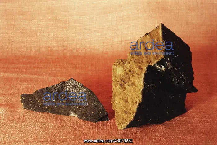 : Basalt, an igneous rock : Basalt, an igneous rock