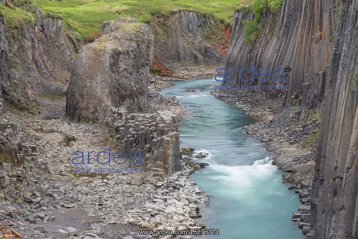 : Basalt rock formations at canyon Studlagil - Austurland : Basalt rock formations at canyon Studlagil - Austurland
