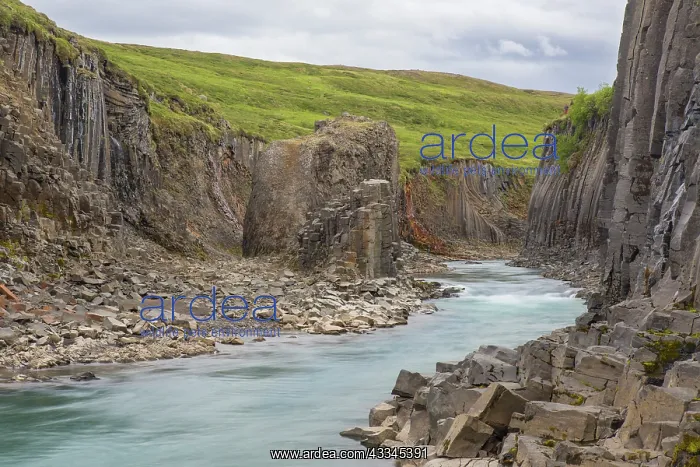 : Basalt rock formations at canyon Studlagil - Austurland : Basalt rock formations at canyon Studlagil - Austurland