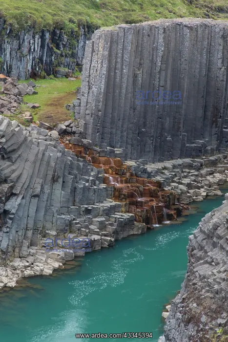: Basalt rock formations at canyon Studlagil - Austurland : Basalt rock formations at canyon Studlagil - Austurland