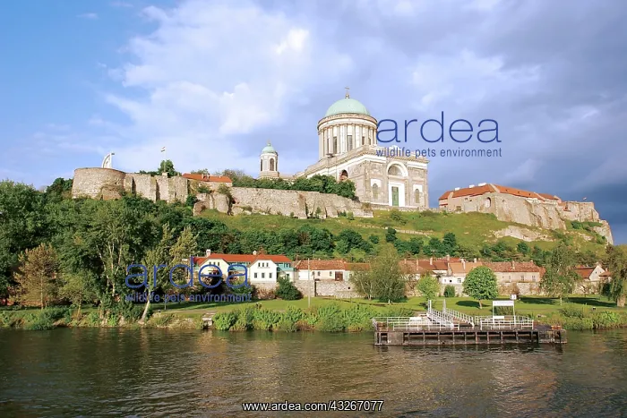 : Basilica at a riverbank, Esztergom Basilica : Basilica at a riverbank, Esztergom Basilica