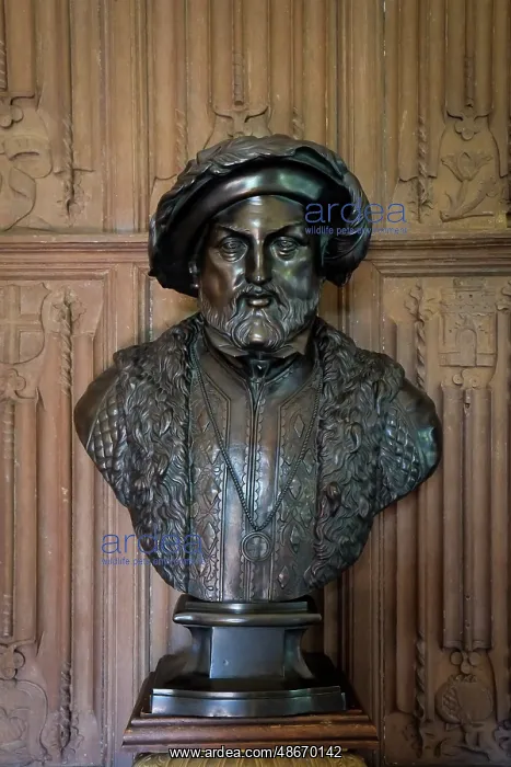 : Basingstoke, England. Bust of Henry the VIII. (Editorial Use : Basingstoke, England. Bust of Henry the VIII. (Editorial Use