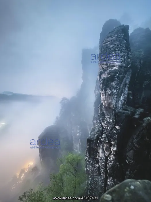: Bastion view at night, Elbe Sandstone Mountains : Bastion view at night, Elbe Sandstone Mountains