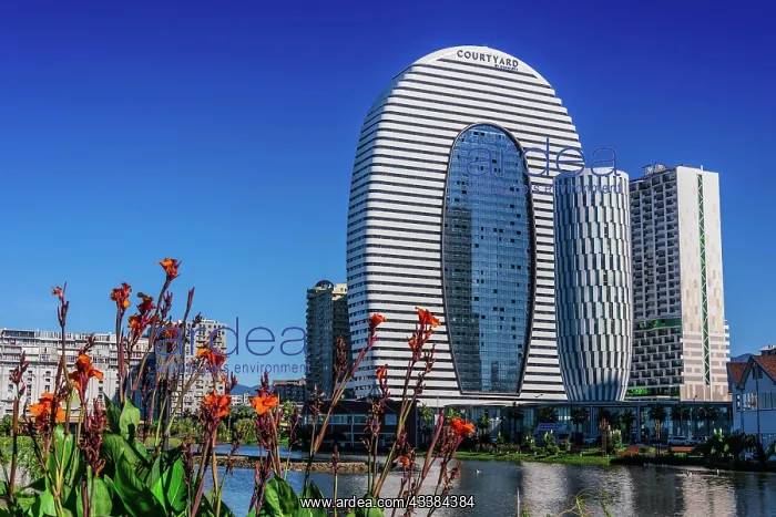 : BATUMI, GEORGIA - OCT 28, 2018: Modern commercial : BATUMI, GEORGIA - OCT 28, 2018: Modern commercial