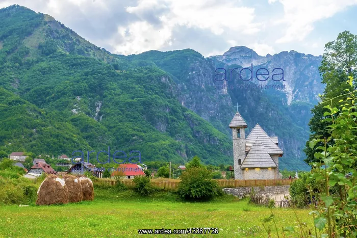 : The beautiful Catholic Church in the valley of Theth N : The beautiful Catholic Church in the valley of Theth N