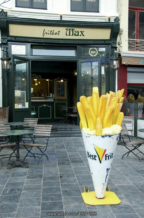 : Belgian Frit shop (French Fries) in Antwerp : Belgian Frit shop (French Fries) in Antwerp