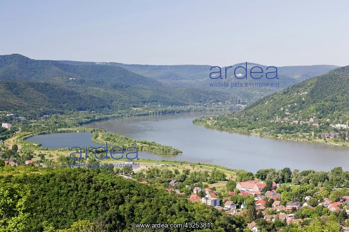 : The bend of river Danube near Visegrad : The bend of river Danube near Visegrad