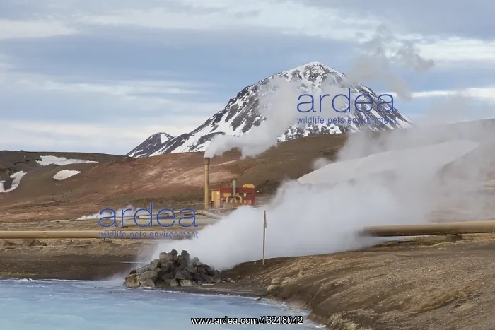 : Bjarnarflag geothermal power plant - close to the : Bjarnarflag geothermal power plant - close to the