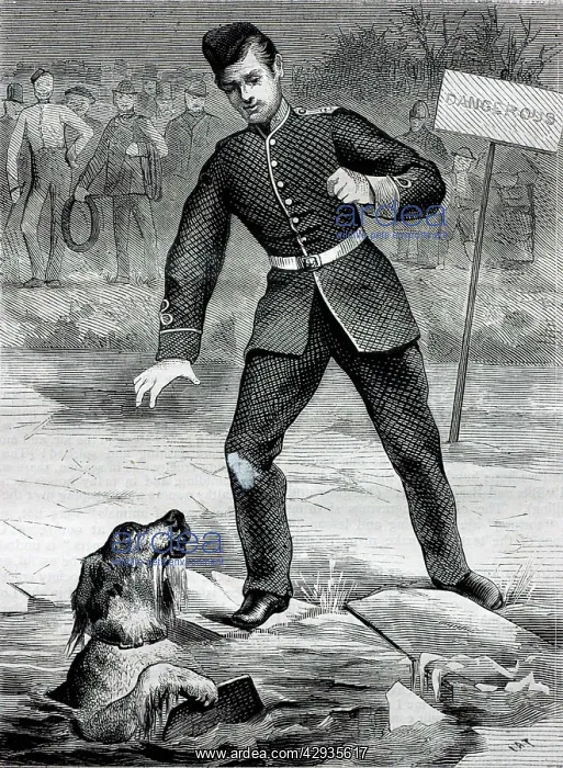 : Black & White Illustration: Animal rescue - RSPCA : Black & White Illustration: Animal rescue - RSPCA