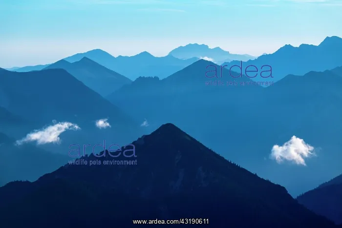 : Blue hour with Lechtaler Alps and small clouds : Blue hour with Lechtaler Alps and small clouds