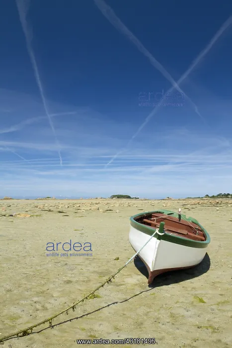 : Boat in Gouermel cove, Plougrescant, C&, x134973;-d'Armor : Boat in Gouermel cove, Plougrescant, C&, x134973;-d'Armor