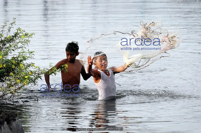 : Boys fishing in Lake Nicaragua, San Jorge, Nicaragua : Boys fishing in Lake Nicaragua, San Jorge, Nicaragua