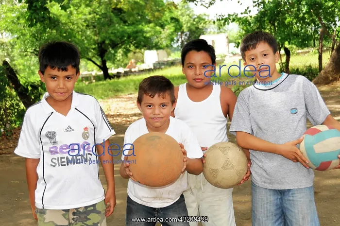 : Boys playing ball, Leon, Nicaragua, Central America : Boys playing ball, Leon, Nicaragua, Central America