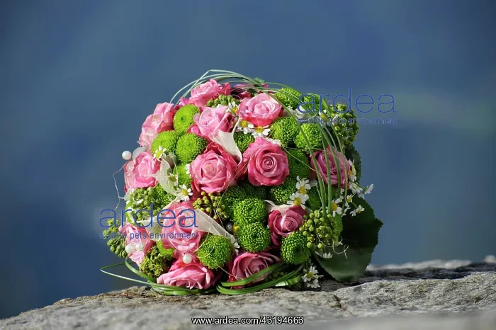 : Bridal bouquet with pink roses : Bridal bouquet with pink roses