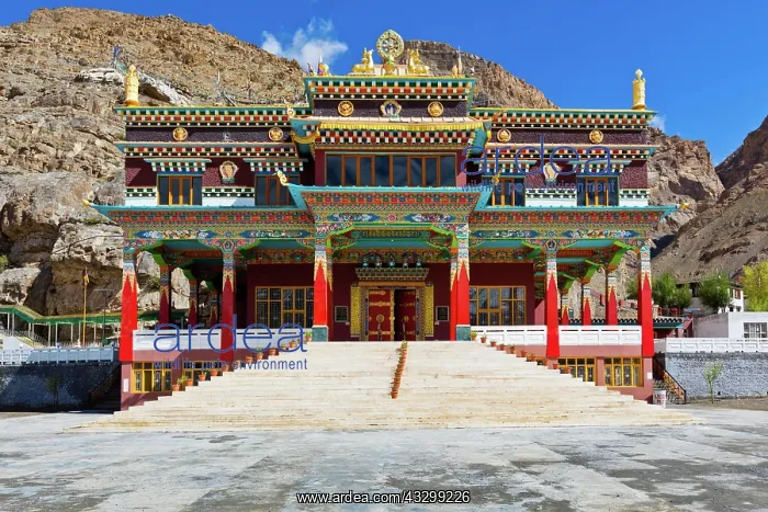 : Buddhist monastery in Kaza. Spiti Valley, Himachal : Buddhist monastery in Kaza. Spiti Valley, Himachal