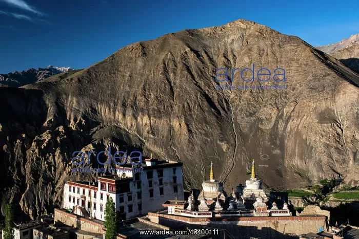 : Buddhist monastery Lamayuru, Gompa in front of mountain : Buddhist monastery Lamayuru, Gompa in front of mountain