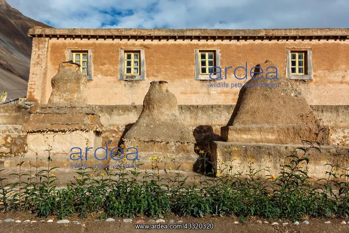 : Buddhist Tabo monastery building and gompas made : Buddhist Tabo monastery building and gompas made