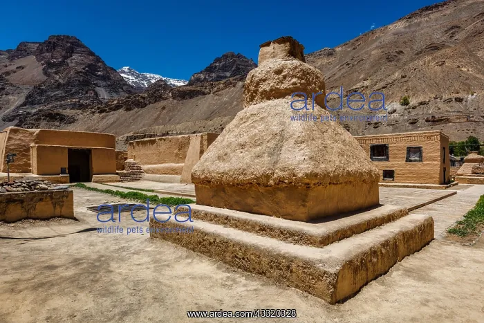 : Buddhist Tabo monastery building and gompas made : Buddhist Tabo monastery building and gompas made