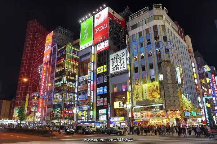 : Buildings in the Kabukicho area of Shinjuku, Tokyo, Japan : Buildings in the Kabukicho area of Shinjuku, Tokyo, Japan