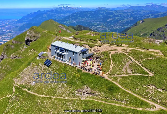 : Cabane de la Tourche mountain hut of the Swiss Alpine : Cabane de la Tourche mountain hut of the Swiss Alpine