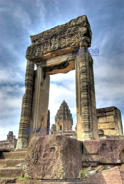 : Cambodia, Angkor Wat. View of Bakong Temple : Cambodia, Angkor Wat. View of Bakong Temple