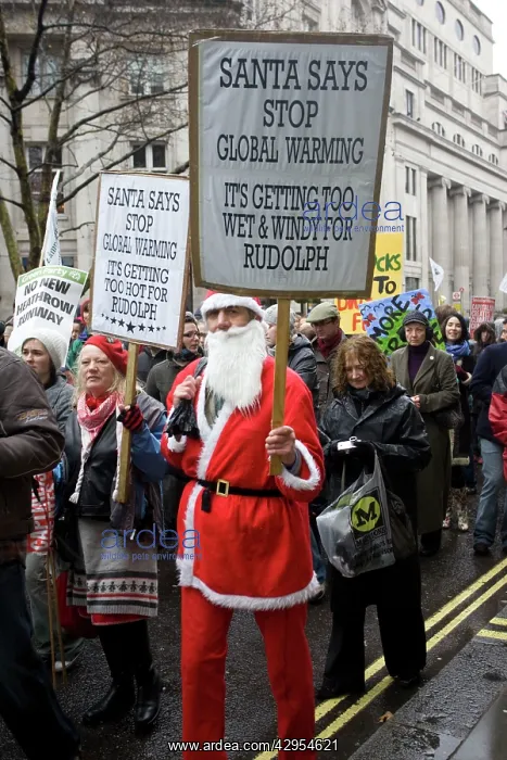  : Campaign against climate change Santa Claus Father