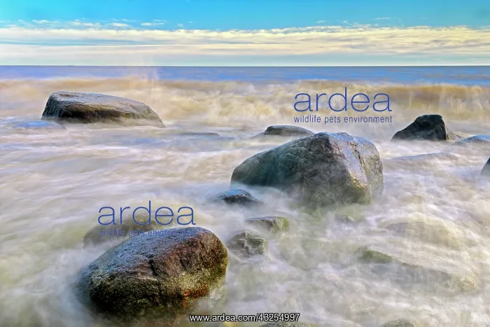 : Canada, Manitoba. Waves crashing on shoreline : Canada, Manitoba. Waves crashing on shoreline