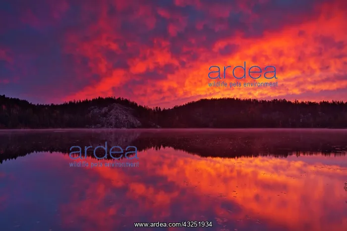 : Canada, Ontario, Capreol. Clouds reflected in Vermilion : Canada, Ontario, Capreol. Clouds reflected in Vermilion