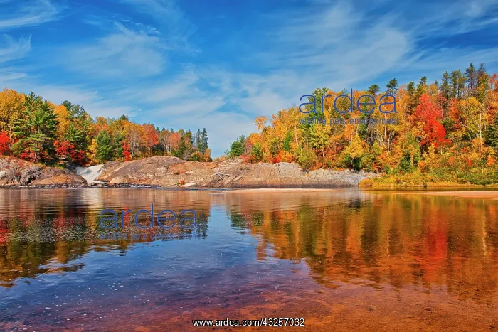 : Canada, Ontario, Chutes Provincial Park. Reflections : Canada, Ontario, Chutes Provincial Park. Reflections