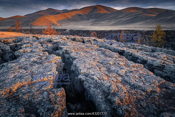 : Canyons of Orkhon valley, sunrise, Uvurkhangai province : Canyons of Orkhon valley, sunrise, Uvurkhangai province