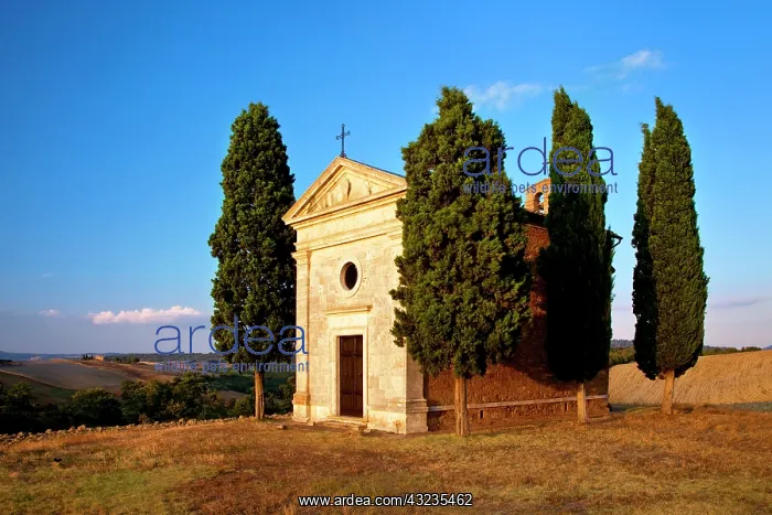  : Cappella di Vitaleta in the warm glow of