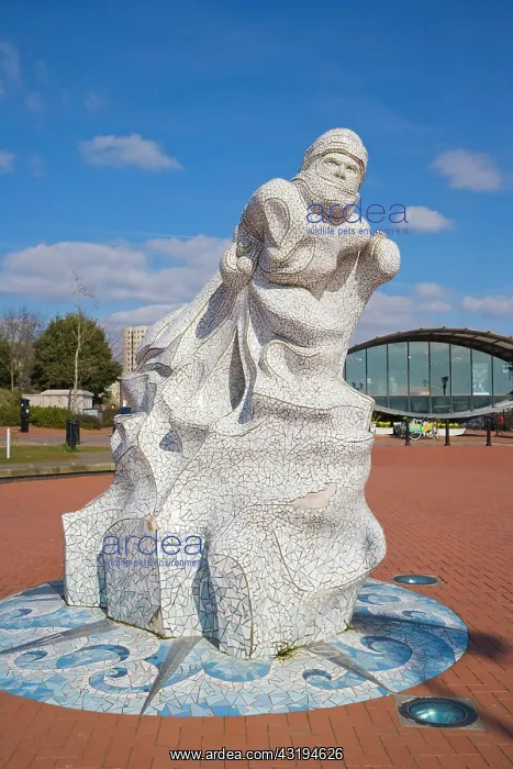 : Captain Scott Memorial, mosaic marble memorial by : Captain Scott Memorial, mosaic marble memorial by
