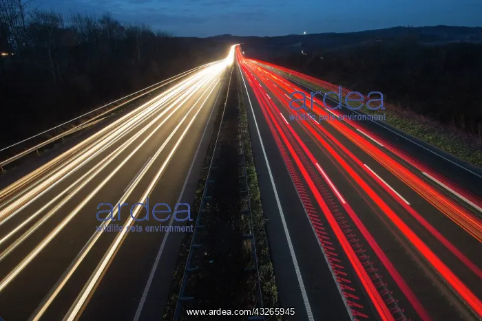: Car headlight tracks, taken with long exposure : Car headlight tracks, taken with long exposure