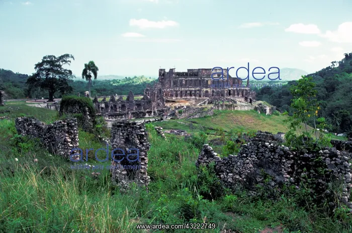 : Caribbean, Haiti, Milot. Sans Soucis ruins : Caribbean, Haiti, Milot. Sans Soucis ruins