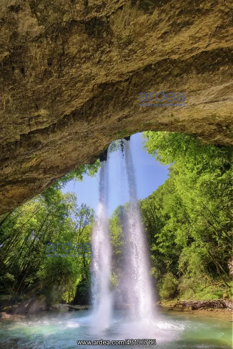 : Cascade de la Dorche, in the Bugey, Ain, France : Cascade de la Dorche, in the Bugey, Ain, France