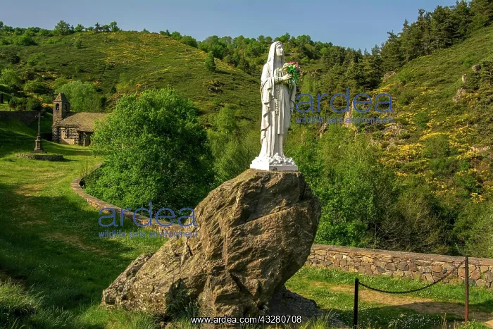 : Castle of Alleuze, Virgin of Saint-Illide chapel : Castle of Alleuze, Virgin of Saint-Illide chapel