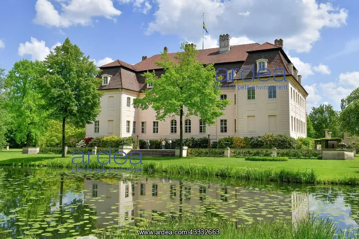 : Castle, lake, Furst-Puckler-Park Branitz, Cottbus : Castle, lake, Furst-Puckler-Park Branitz, Cottbus
