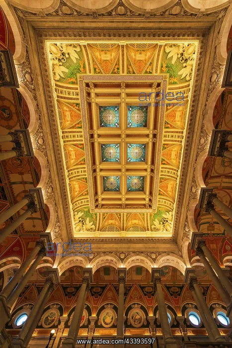 : The ceiling of the Library of Congress, Washington : The ceiling of the Library of Congress, Washington